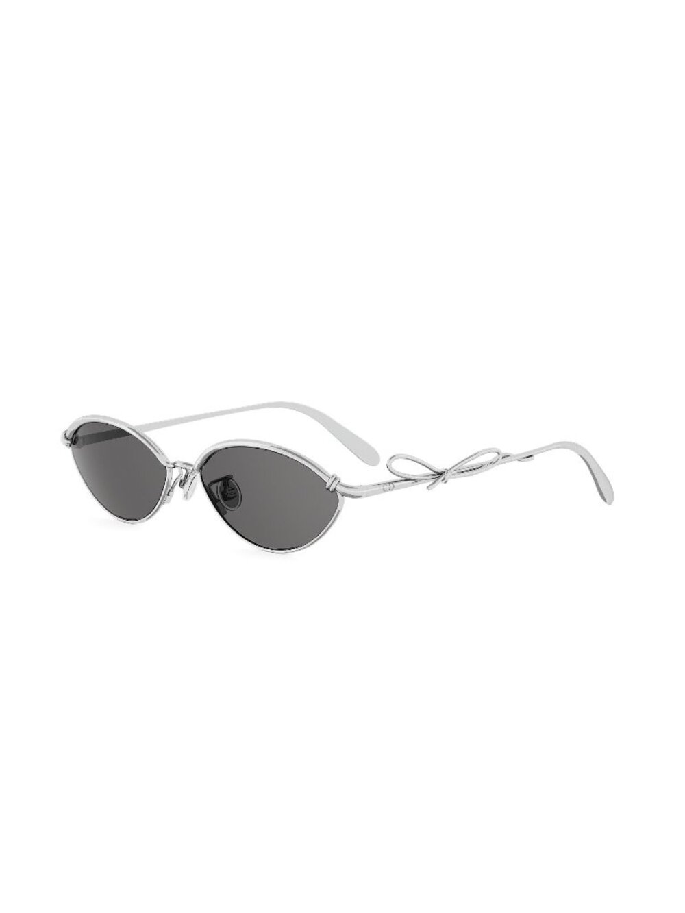 New DIOR Women's Sunglasses Metal Frame BOW R1U F0A0 CD40280U 16A 55 Silver Oval